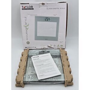 Taylor Digital Glass Scale 400 lbs Capacity LCD Display 3.2 x 1.6 Read Out NIB